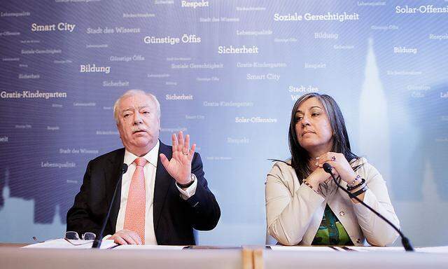 Bürgermeister Michael Häupl (SPÖ) und Vizebürgermeisterin Maria Vassilakou (Grüne)