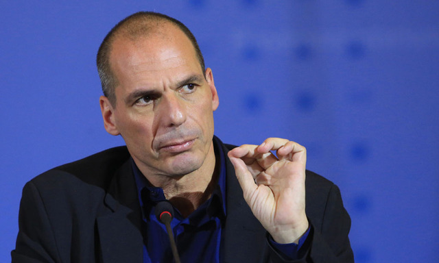 Greek Finance Minister Yanis Varoufakis Attends News Conference With Germany´s Finance Minister Wolfgang Schaeuble