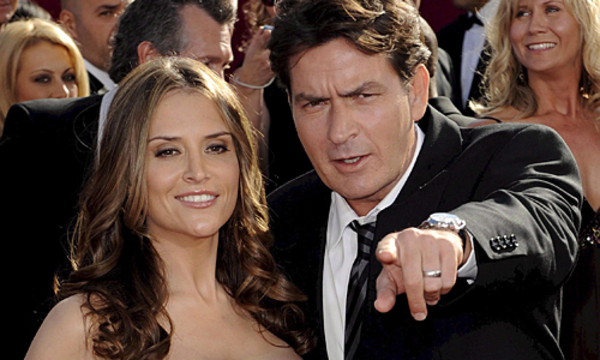 Charlie Sheen und seine Frau Brooke Mueller.
