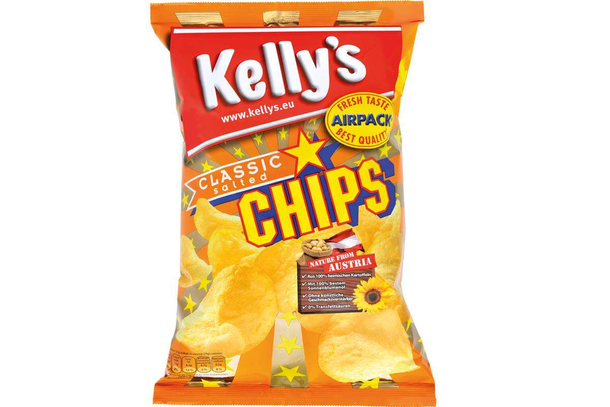 Kelly´s Chips werden nach eigenen Angaben zu 100 Prozent aus österreichischen Kartoffeln und im Werk in Wien-Donaustadt produziert. Die Kartoffeln können anhand der Verpackung bis zur Herkunftsregion zurückverfolgt werden. Kelly's erreichte bei der Markenbindung 37 Prozent, bei der gestützten Bekanntheit 93 Prozent.