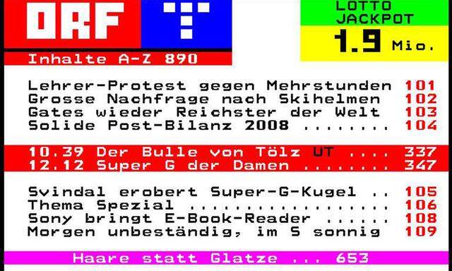 ORF TELETEXT-Relaunch: moderner, �bersichtlicher, noch mehr Inhalte