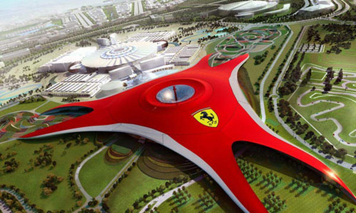  „Ferrari World Abu Dhabi“: Der größte Indoor-Themenpark der Welt gibt am 27. Oktober 2010 Vollgas. Man sagt, dass Ferrari-FahrerInnen gerne herzeigen, was sie haben – rein autotechnisch. Dem sind auch die Architekten der neuen Ferrari World in Abu Dhabi gefolgt: Das größte je kreierte Ferrari-Logo ziert das 200.000 Quadratmeter große, kolossale Dach der Ferrari World Abu Dhabi, das sich an das Design des Ferrari GT anlehnt. Man könnte meinen, ein Raumschiff in Form einer Reisekrake sei mitten in der Wüste gelandet. Punktgenau, denn einige hundert Meter weiter steht das zweite Raumschiff – das neue Yas-Hotel, das an die Enterprise von Captain Kirk erinnert. Am  am 27. Oktober 2010, drei Wochen vor dem zweiten Formula 1 Etihad Airways Abu Dhabi Grand Prix, hat die Ferrari-World ihre Motorhaube eröffnet. Der erste Ferrari Themenpark steht ganz im Zeichen der Leistungen und Innovationen Ferraris. Eine der Hauptattraktionen des Themenparks ist die Formula Rossa, die mit einer Beschleunigung auf bis zu 240 km/h als schnellste Achterbahn der Welt gilt. Ferrari World Abu Dhabi bietet zudem noch über 20 Adrenalin treibende Fahrgeschäfte wie den 62 Meter hohen Freefall-Tower. Zum Ausbau von Yas Island – die natürliche Insel auf der sich der neue Themenpark befindet – gehören auch Attraktionen wie der spektakuläre Yas Marina Circuit sowie sieben brandneue Hotels. Alle Projekte sind Teil der Infrastrukturentwicklung des 2030 Plans der Regierung Abu Dhabis, der vorsieht, die wirtschaftliche Basis des Emirates zu vervielfältigen und zu vergrößern. Ferrari World Abu Dhabi Yas Island, Abu Dhabi Quelle: www.insiderei.com