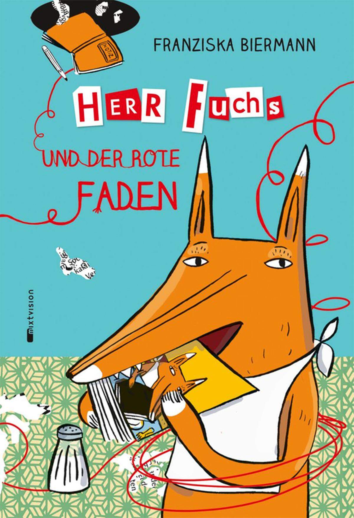 Vielleicht kennt schon jemand den Herrn Fuchs, der Bücher verschlingt. Nicht metaphorisch, sondern mit etwas Salz und Pfeffer. Im ersten Buch von Franziska Biermann ist er noch mittellos und stellt eine Plage für die städtische Bücherei dar, im nun erschienenen "Herr Fuchs und der rote Faden" hat sich einiges geändert. Herr Fuchs ist mittlerweile ein Bestsellerautor. Und damit nicht nur berühmt, sondern auch reich. So führt er ein recht angenehmes Leben - bis jemand seine Ideen stiehlt. "Herr Fuchs und der rote Faden" ist ein wunderbares Buch voller sprachlicher und gedanklicher Finessen. Es wird dem hohen Anspruch gerecht, ebenso unterhaltsam für Kinder wie für Erwachsene zu sein. Erschienen ist es im mixtvision Verlag. Alter: Ab fünf Jahren. Kurzrezensionen von Rosa Schmidt-Vierthaler