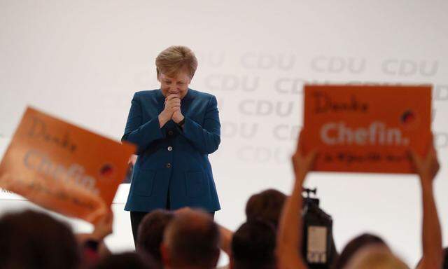 Angela Merkel bei ihrer letzten Rede als CDU-Chefin.