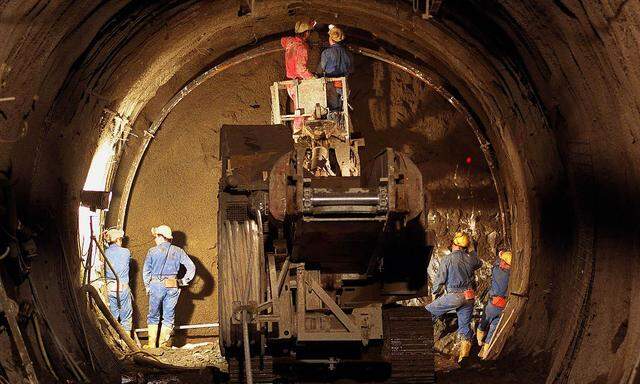 Archivbild aus einer früheren Bauphase des Semmering-Basistunnels.