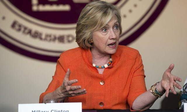 Democratic presidential candidate Clinton speaks at a Service Employees International Union roundtable on Home Care at Los Angeles Trade-Technical College in Los Angeles