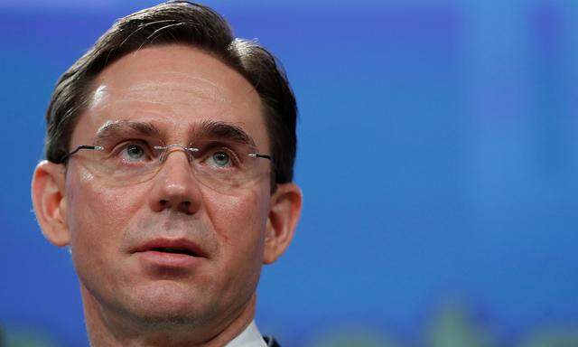 European Commission Vice President Jyrki Katainen takes part in a news conference on the capital markets in Brussels