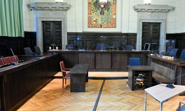 Der Schwurgerichtssaal im Landesgericht St. Pölten.