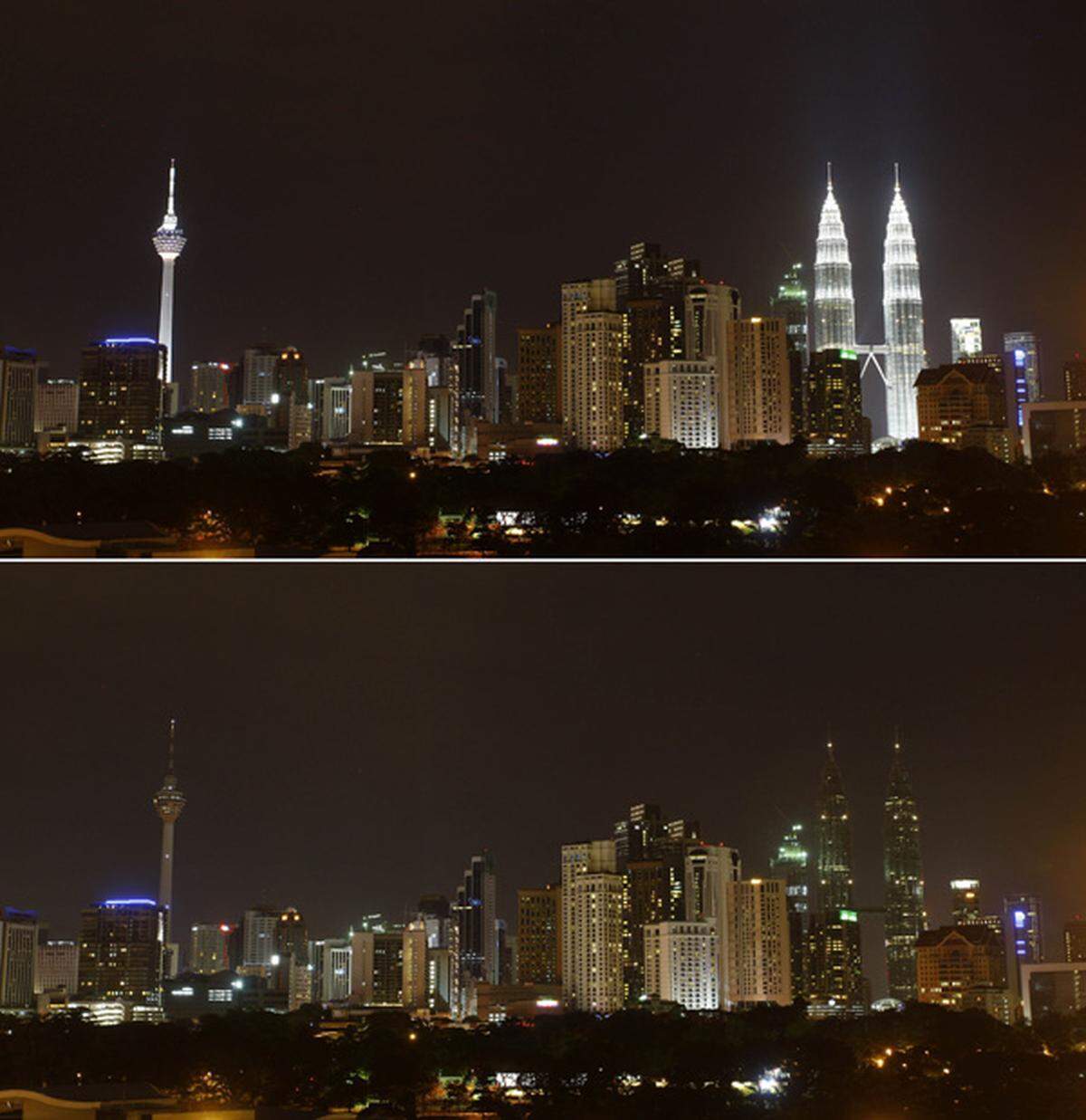 Restlicht in Kuala Lumpur.