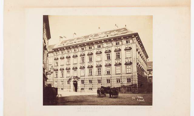 Das Palais Starhemberg (in Ansicht von 1860) wurde 1871 Sitz des Ministeriums. 