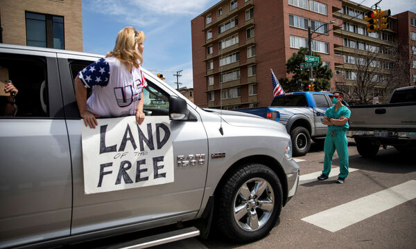 Trump-Anhänger machen mobil für die Aufhebung der Quarantäne.