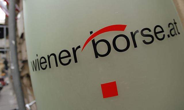 The Vienna Stock Exchange (Wiener Boerse) logo is displayed next to the company's street entrance in Vienna