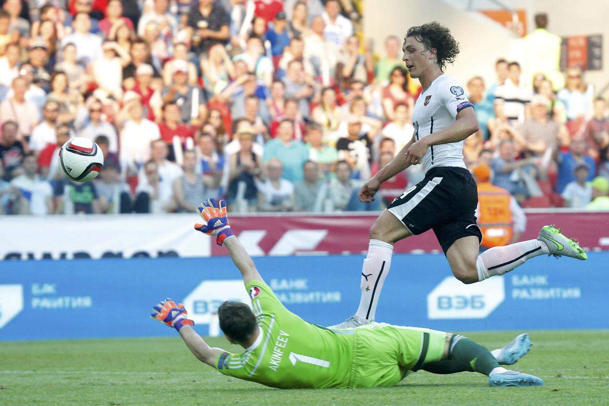 Unmittelbar darauf hätte Julian Baumgartlinger für die Vorentscheidung sorgen können. Der Mainzer spielte zwar Torhüter Akinfejew aus, setzte den Ball aber neben das Tor.