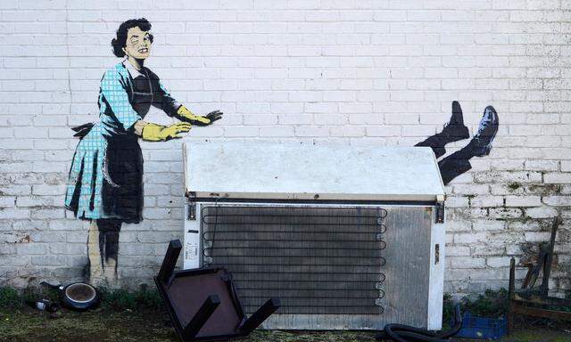 Die Kühltruhe, die das Banksy-Werk ausmacht