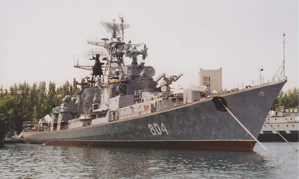 Ein älteres Bild von 1999, die "Sderzhanny", ein U-Jagd-Zerstörer der "Kashin"-Klasse