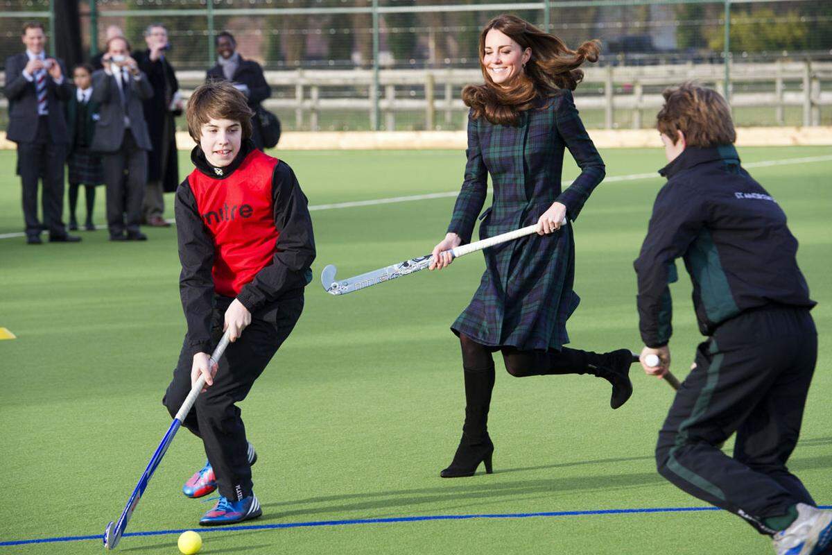 Zu Schulzeiten spielte Catherine in St. Andrews auch schon Hockey und war sogar Spielführerin ihres Teams.