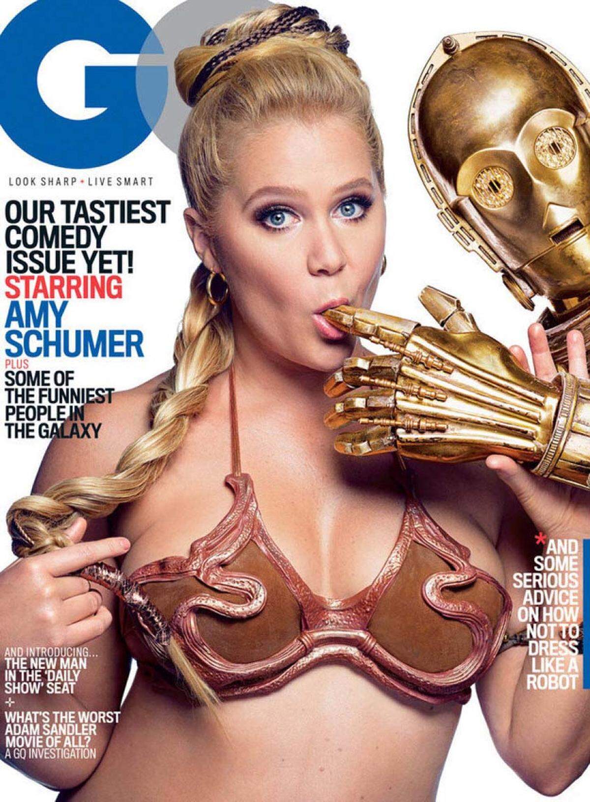In der Kategorie "Best Celebrity &amp; Entertainment Cover" siegte Amy Schumer für GQ mit 32 Prozent der Stimmen. Fotograf Mark Seliger inszenierte die Schauspielerin in sexy Star Wars Manier für die August-Ausgabe.