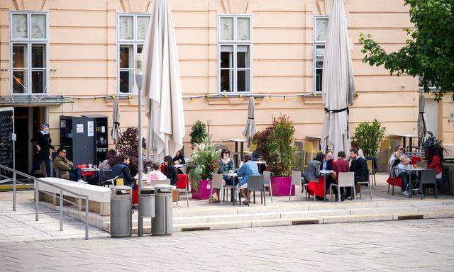 Schanigarten im Wiener Museumsquartier