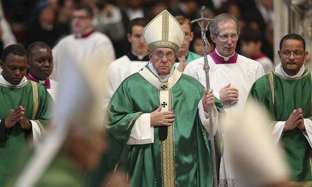 Papst Franziskus im Petersdom 