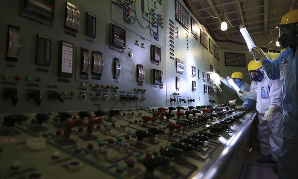 Atomkraftwerk Fukushima aktuell: Hauptkontrollraum für die stillgelegten Reaktorblöcke 3 und 4.