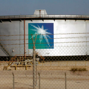 FILE PHOTO: An oil tank is seen at the Saudi Aramco headquarters during a media tour at Damam city