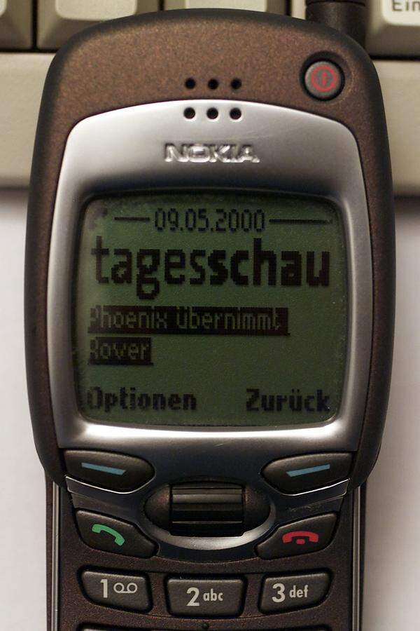Monochromes Internet via WAP - 2000 nutzten dieses Angebot in Deutschland bereits 700.000 Kunden.