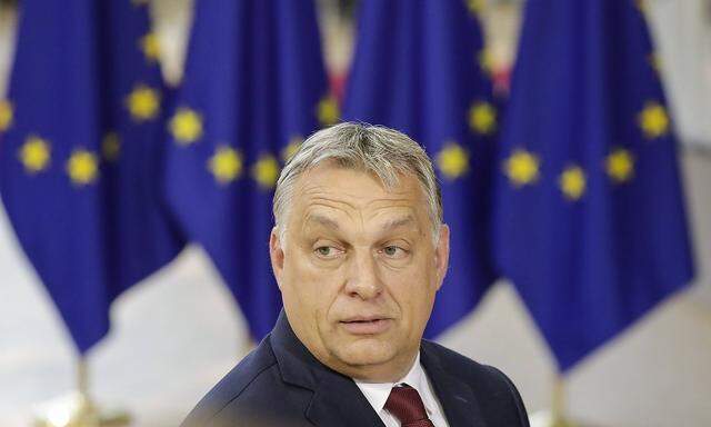 Hungary Prime Minister Viktor Orban pictured during an EU summit meeting Thursday 28 June 2018 at