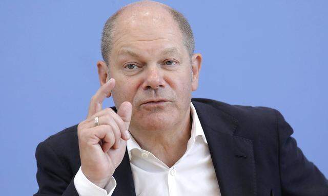 Olaf Scholz Bundesminister der Finanzen SPD PK im Rahmen der offenen Tuer der Bundespressekonfer