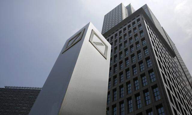 File photo of logos of Deutsche Bank AG in Tokyo
