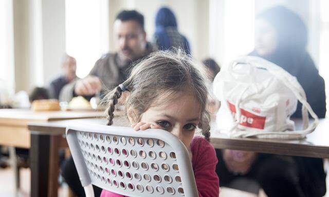 Ein Flüchtlingskind aus Syrien in Berlin.