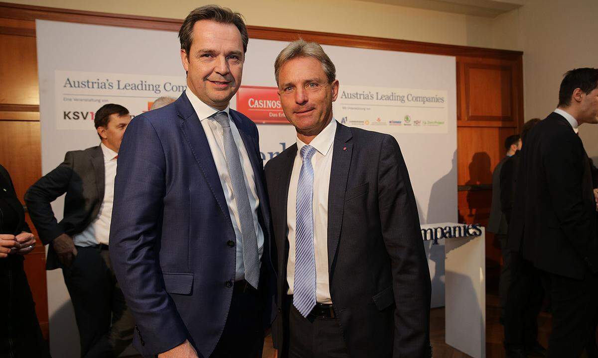 TÜV Austria-Manager Rob Bekkers (l.) und Bank Austria-Landesdirektor Helmut Birringer.