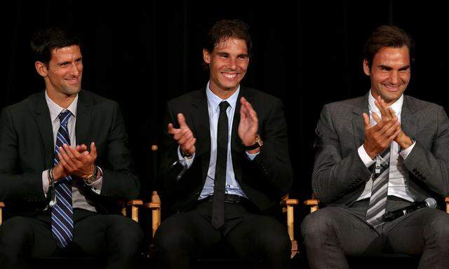 Novak Djoković, Rafael Nadal, und Roger Federer