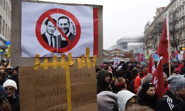 Großdemo gegen die türkis-blaue Bundesregierung