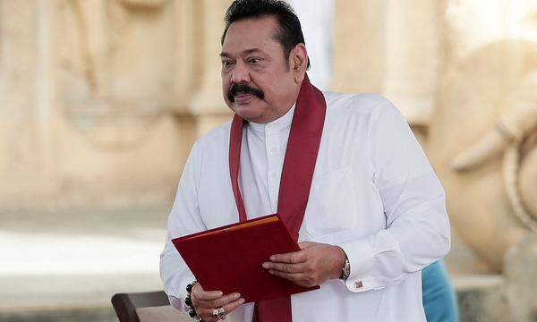 Archivbild von Premiereminister Mahinda Rajapaksa.