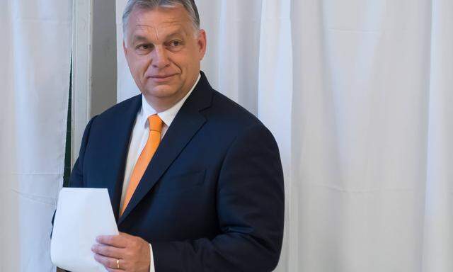 Europagegner, wie Viktor Orbán (hier am 26. Mai bei der Stimmabgabe), wurden bei den EU-Wahlen zurückgeschlagen. 