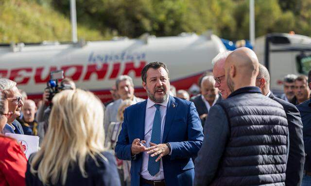 Italiens Verkehrsminister Matteo Salvini besuchte am 9. Oktober den Brenner.