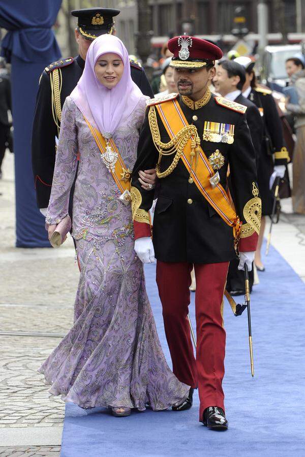 Al-Muhtadee Billah, Kronprinz von Brunei mit seiner ersten Frau Sarah.