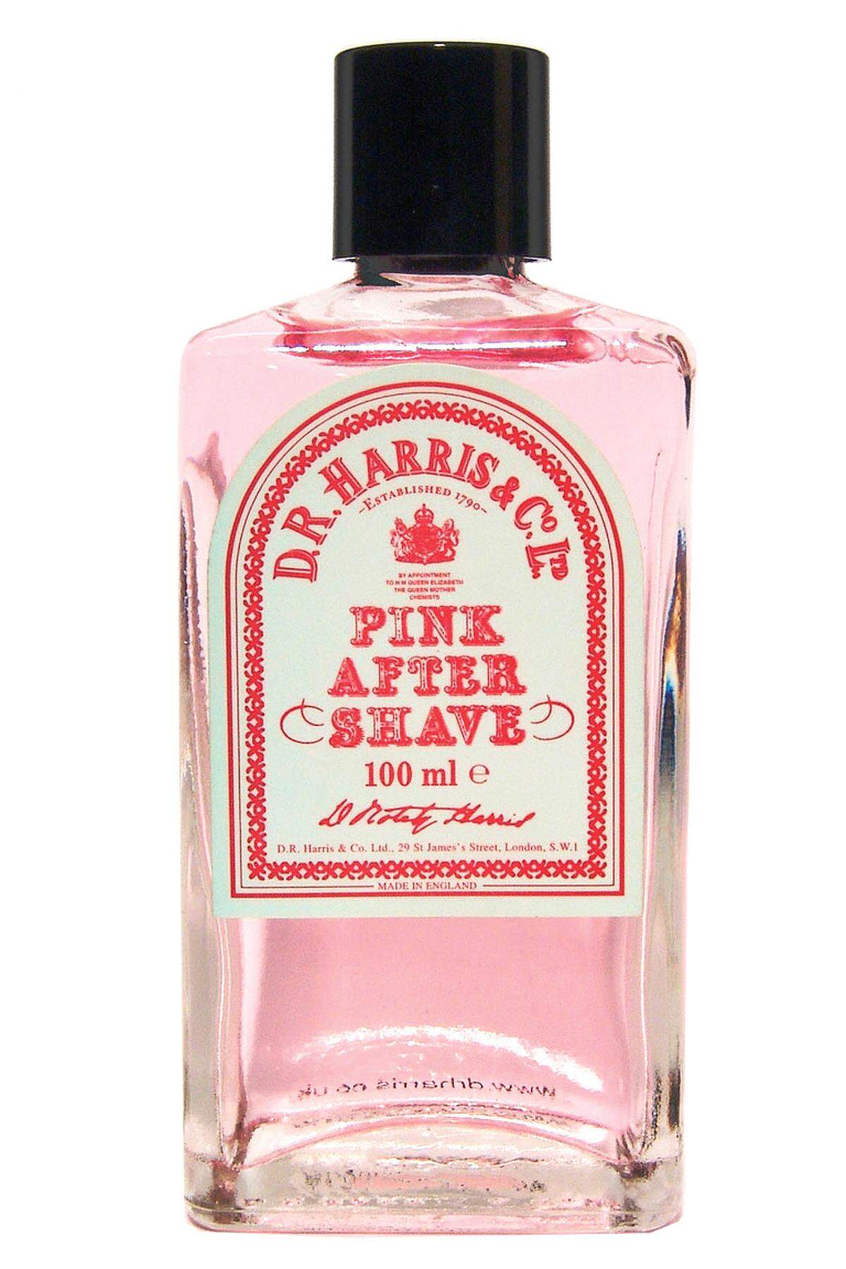 After Shave „Pink“ von D. R. Harris &amp; Co., 34 Euro, erhältlich bei Esbjerg, Krugerstraße 7, 1010 Wien