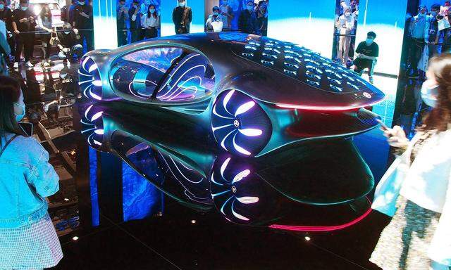 Das Mercedes-Benz-Konzeptfahrzeug Vision AVTR, gezeigt auf der Autoshow in Shanghai im April.