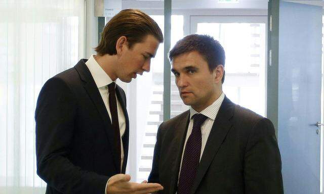 Pawlo Klimkin, hier mit Bundeskanzler Kurz im Bild. 