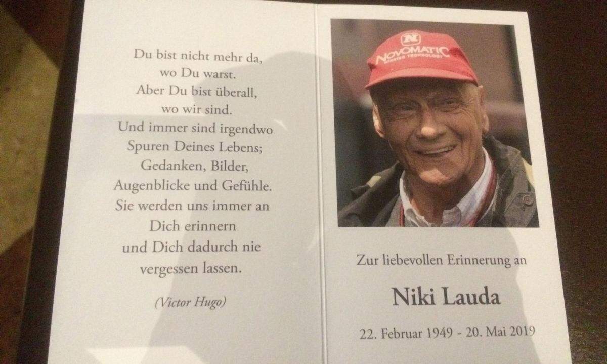 Der Abschied von Niki Lauda wurde am Mittwoch in Wien eine hoch emotionale Begegnung.