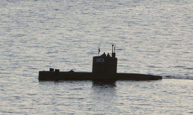 Das von Peter Madsen gebaute U-Boot "UC3 Nautilus" auf einem Archivbild im Hafen von Kopenhagen.