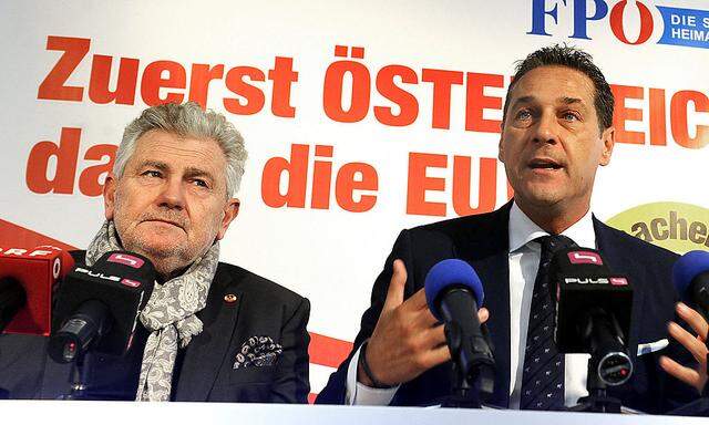 PK 'FP-KANDIDATEN FUeR DIE EU-WAHL': MOeLZER/STRACHE/VILIMSKY