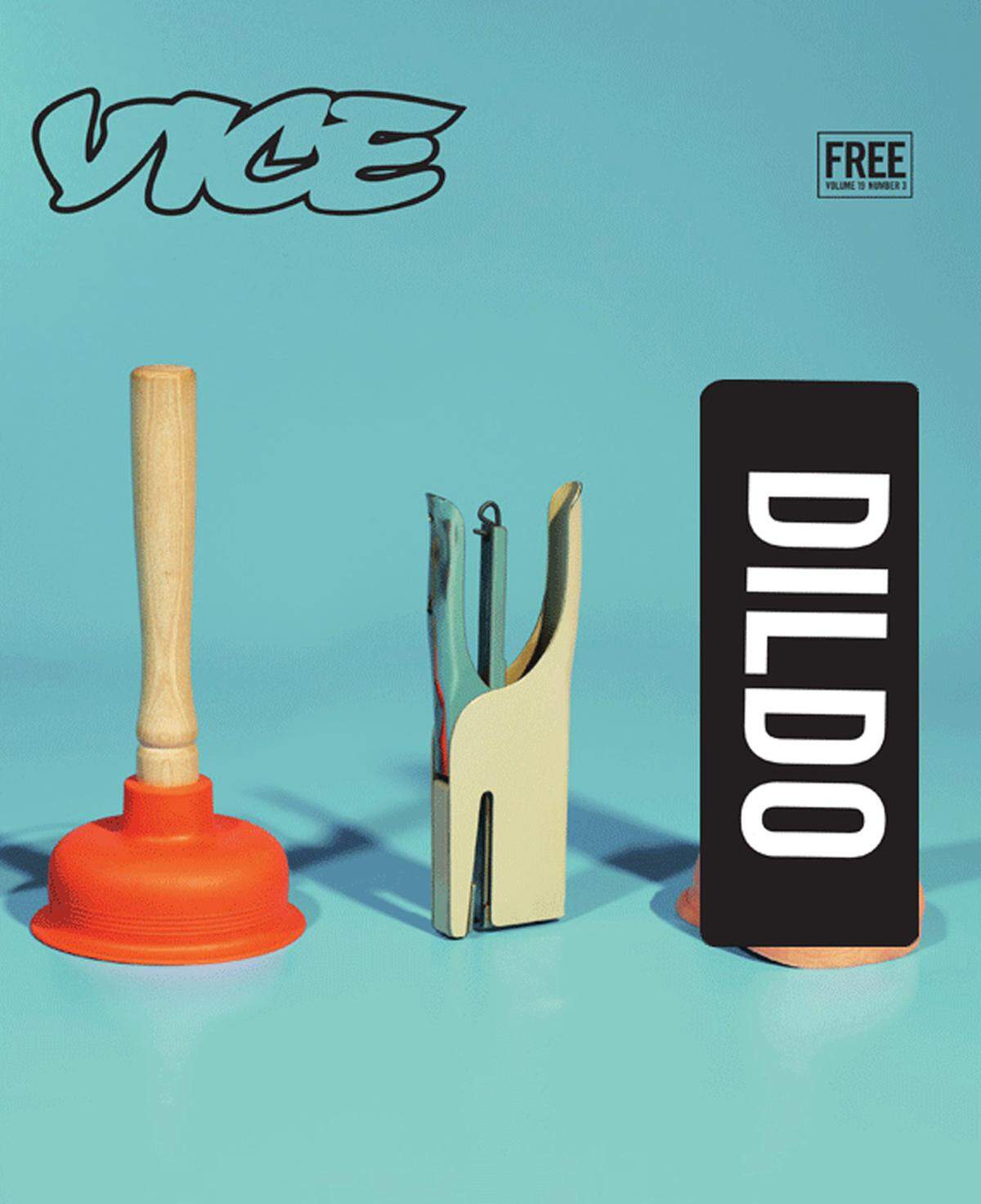 Maurizio Cattelans Cover für das Vice Magazin im März 2012 war auch zu explizit. Der abgebildete Plastikpenis wurde mit einem schwarzen Sticker zensiert.