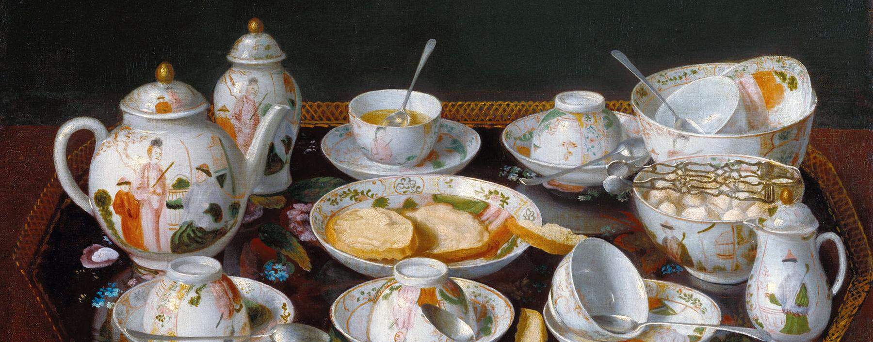 Der im Wien Maria Theresias beliebte Maler Jean-Étienne Liotard malte 1781 ein Porzellan-Teeset.
