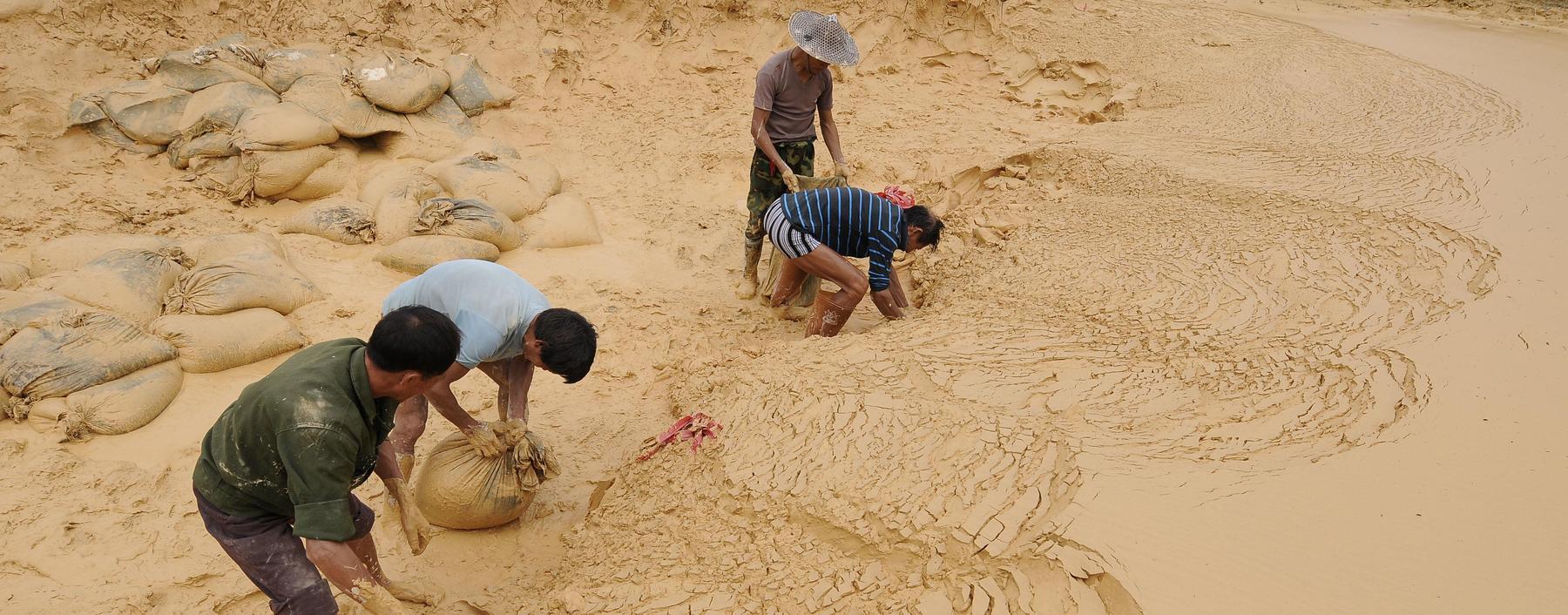 Mine für seltene Erden in Nancheng.  China produzierte sie zur Hälfte des US-Preises.