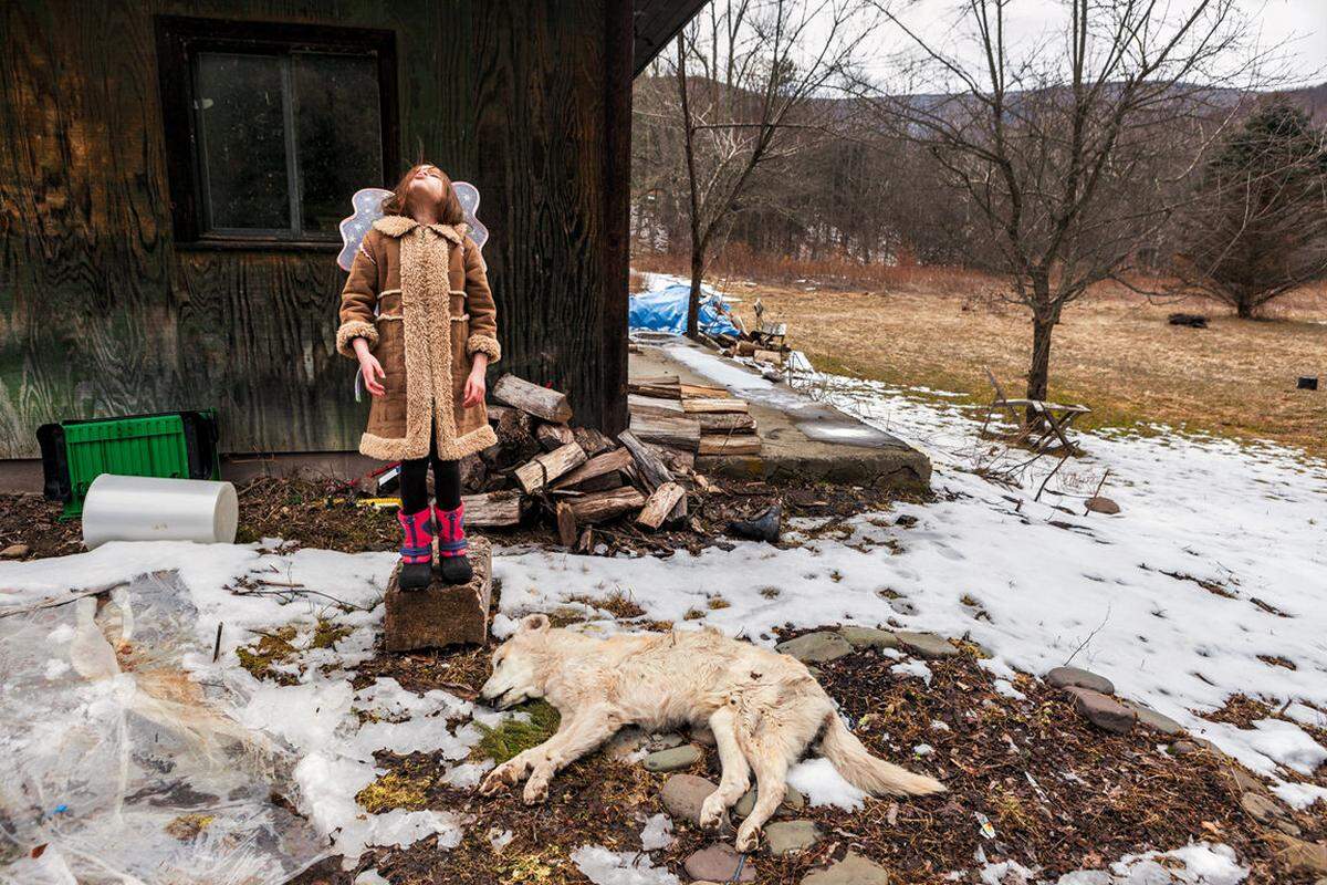 Die US-amerikanische Fotografin Rachel Papo hat in den vergangenen Jahren Familien besucht, die ihre Kinder zu Hause unterrichten.