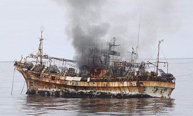 Die Us-Küstenwache versenkte die Ryou-un Maru 