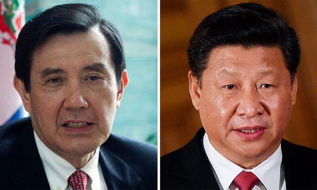 Taiwans Staatschef Ma Ying-jeou (links) und Chinas Präsident Xi Jinping (rechts).