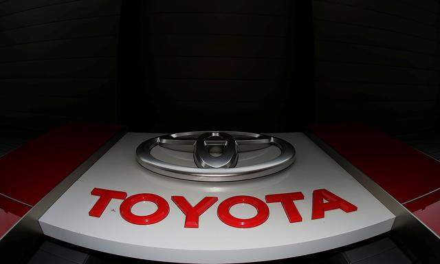 FILE PHOTO: Toyota logo is seen at a dealership in Ruemlang